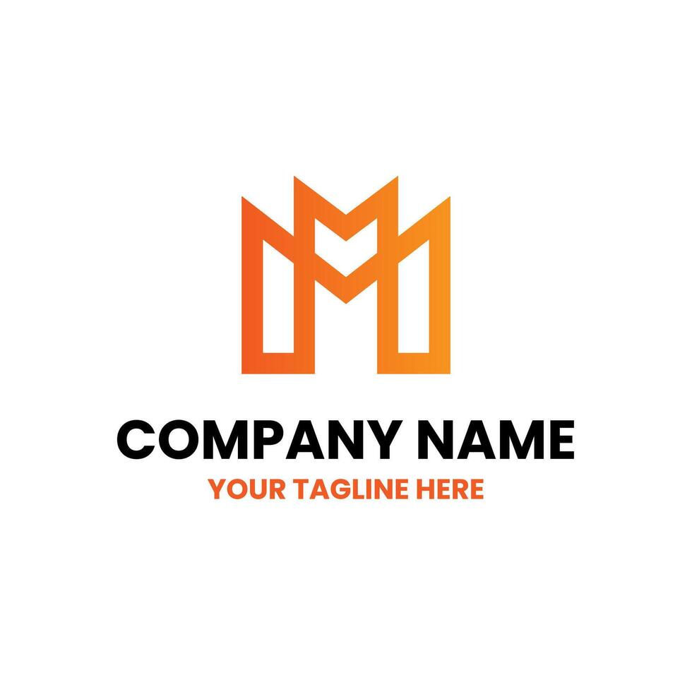M Letter Alphabet Initial Logo vector