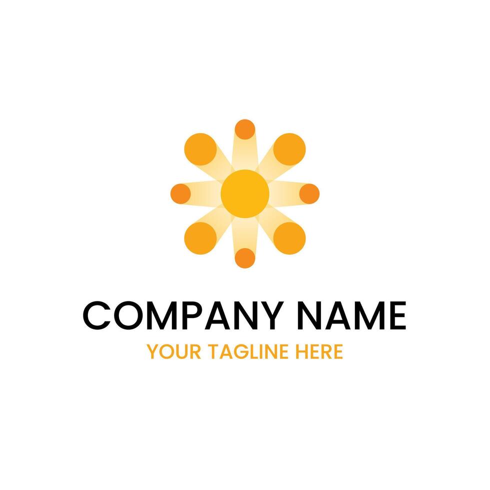 Solar Energy Sun Dots Logo vector