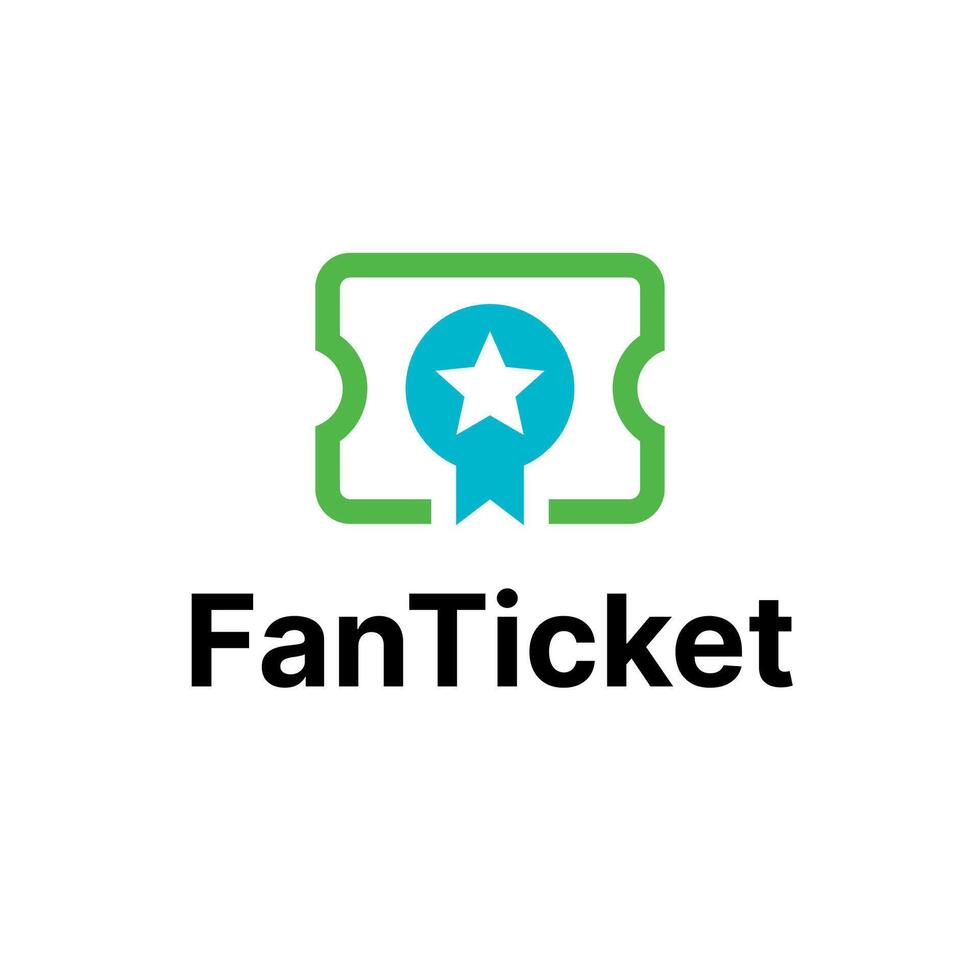 Fan Ticket Star Badge Logo vector