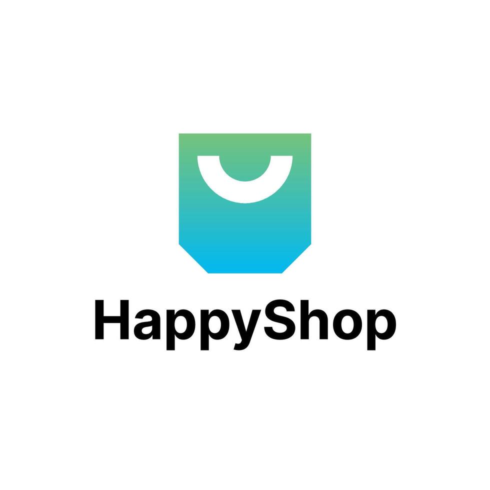 Happy Smile Shopping Logo vector