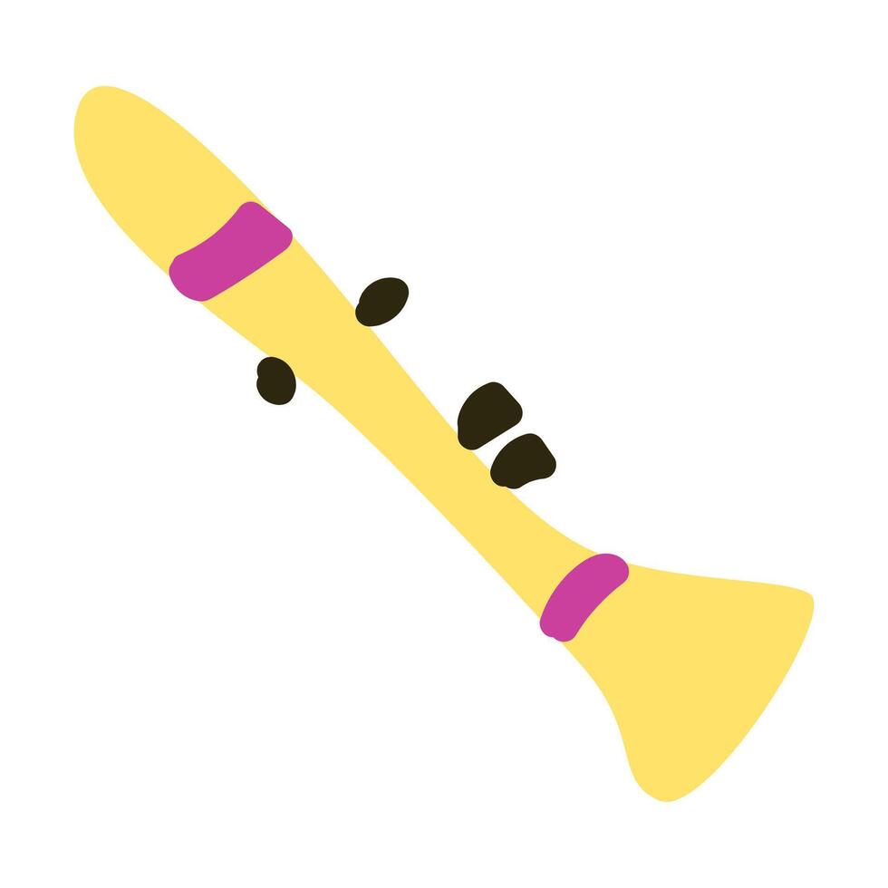 music instrument flute or trumphet isolated vector