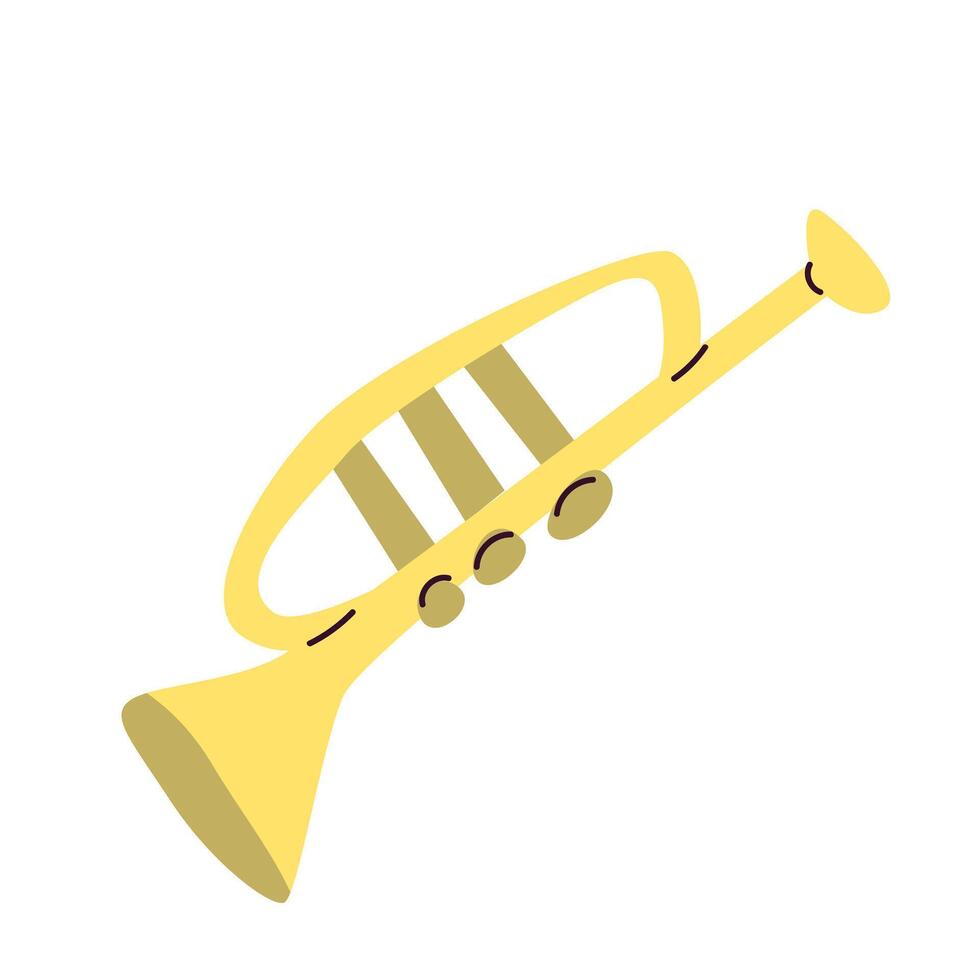 ilustración de trompeta o saxofón vector