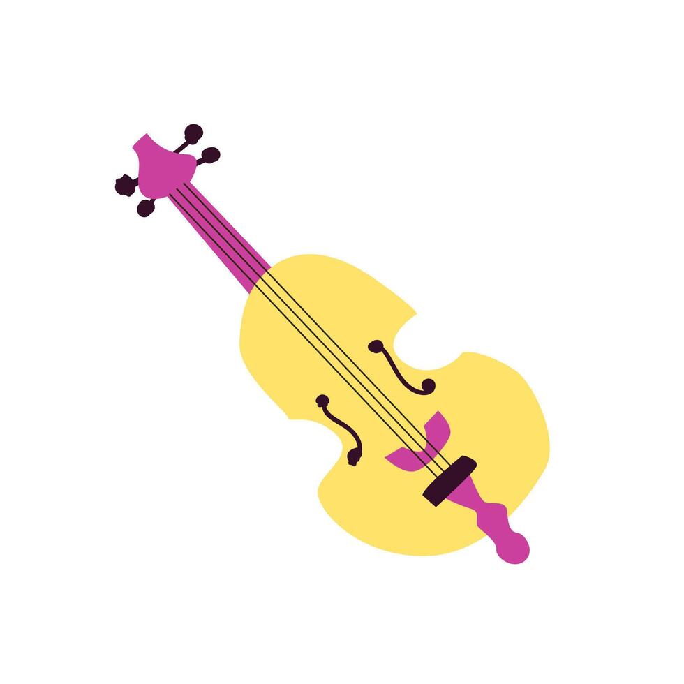 Colored icon isolated - Contrabass, Double Bass vector