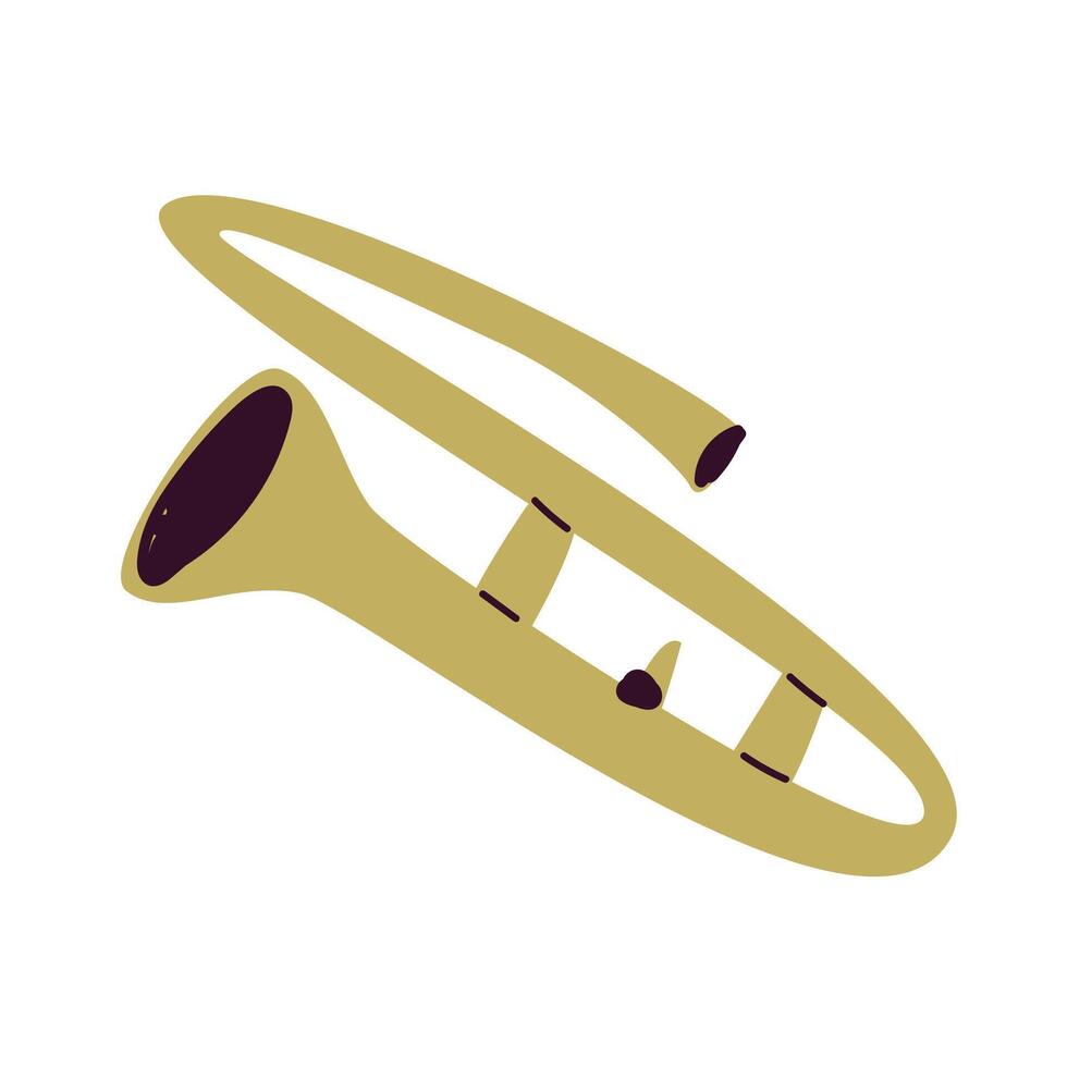 illustration of trumpet or saxophone vector