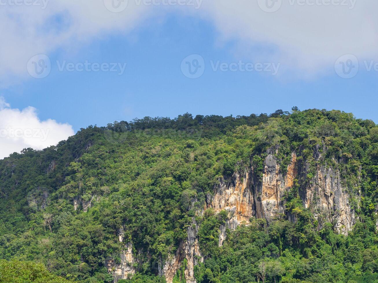 Scenic view landscape of mountains in northern Thailand photo