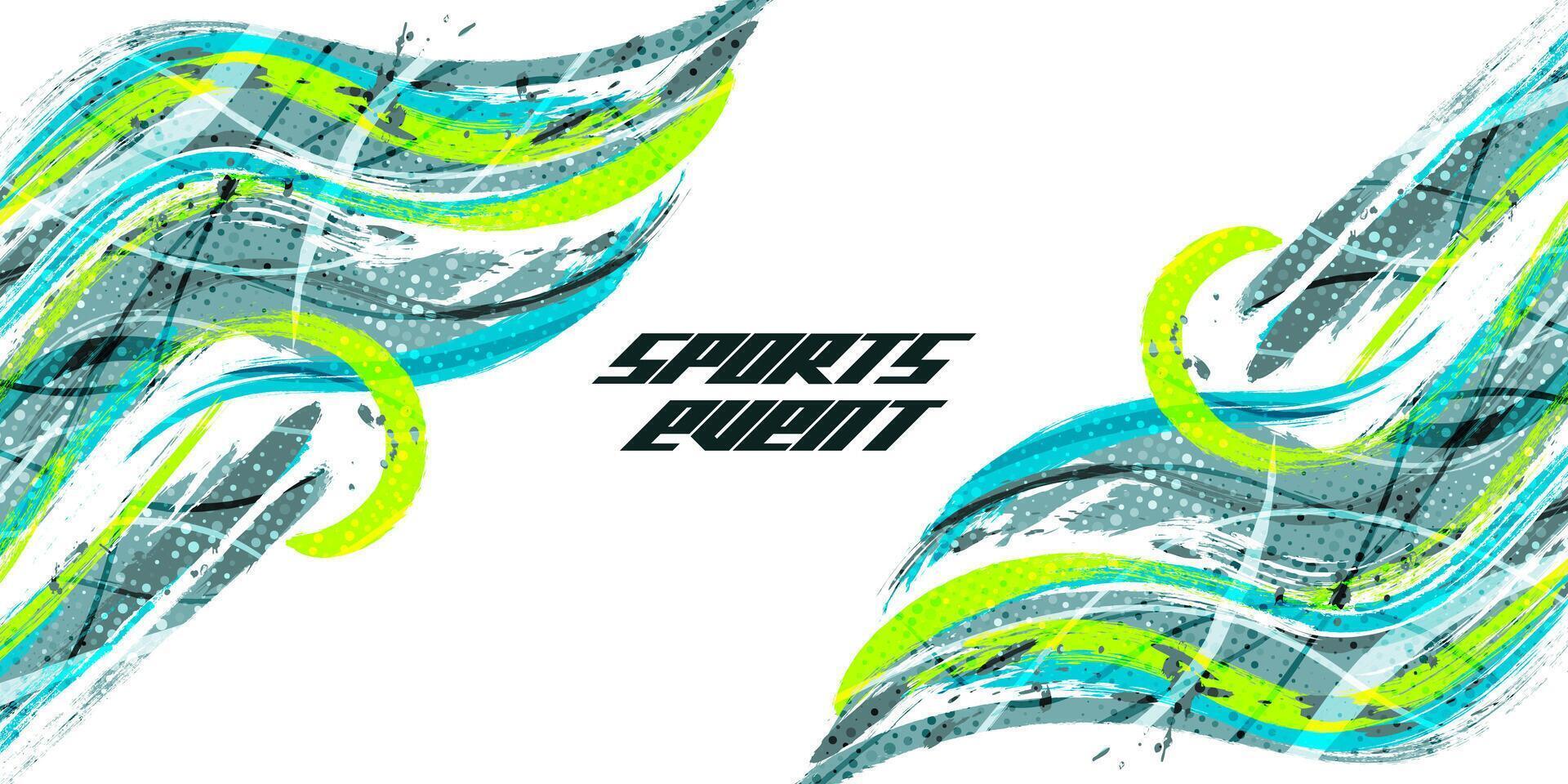 Sport Background with Grunge Brush Texture and Halftone Effect vector