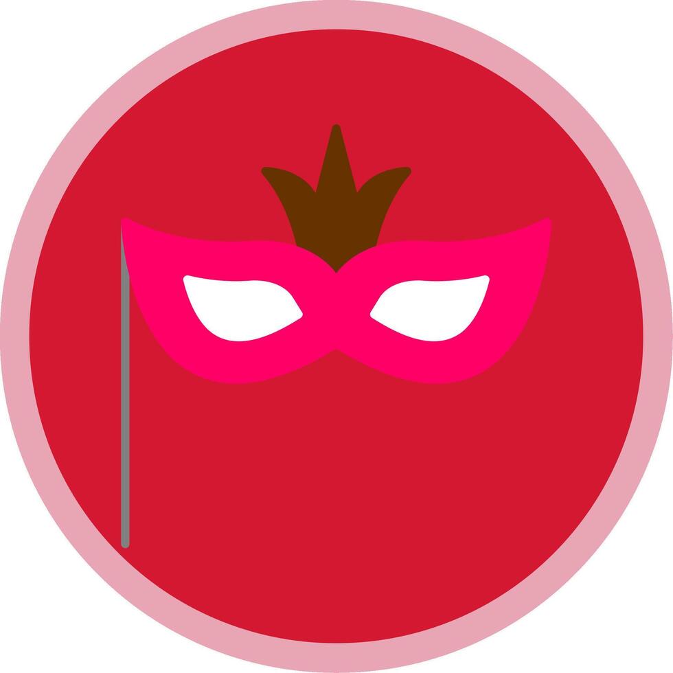 Carnival Mask Flat Multi Circle Icon vector