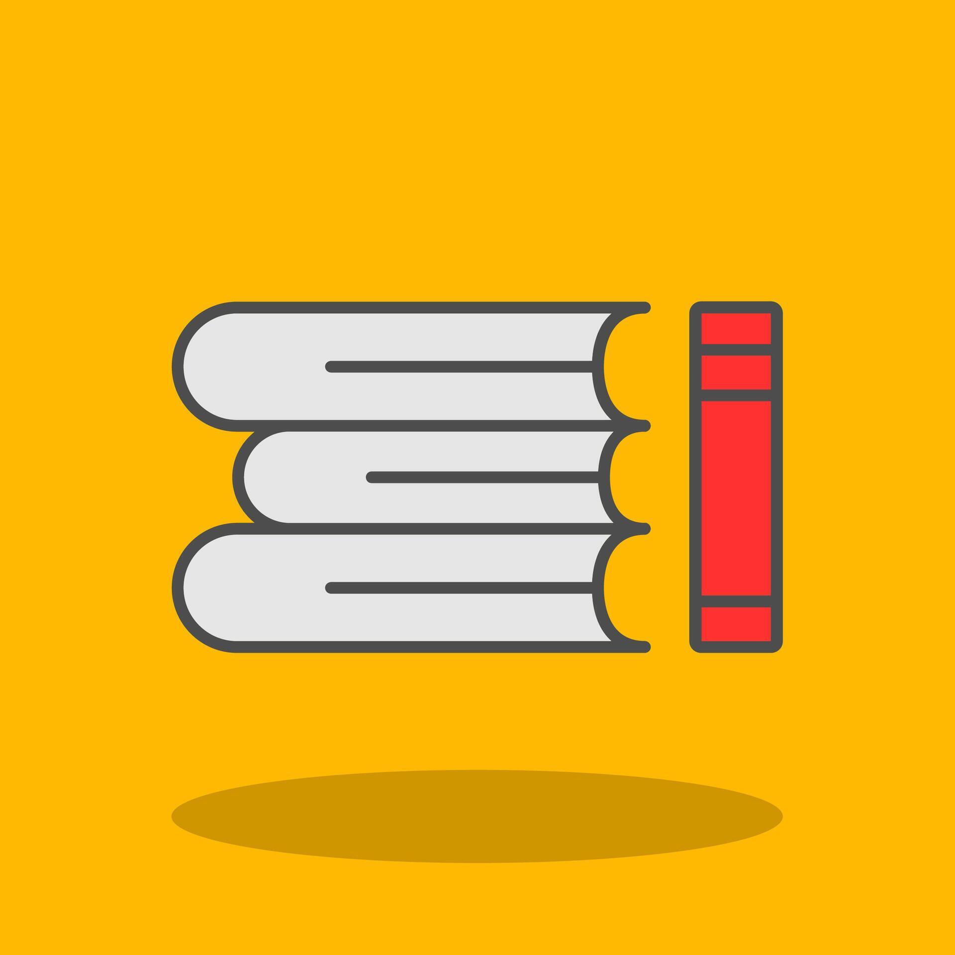 Book Stack Filled Shadow Icon 43049875 Vector Art at Vecteezy