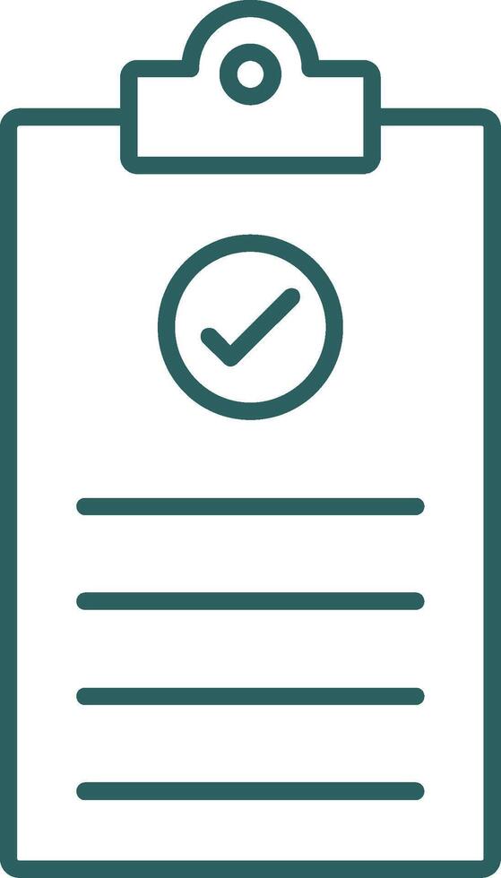 Checklist Line Gradient Round Corner Icon vector