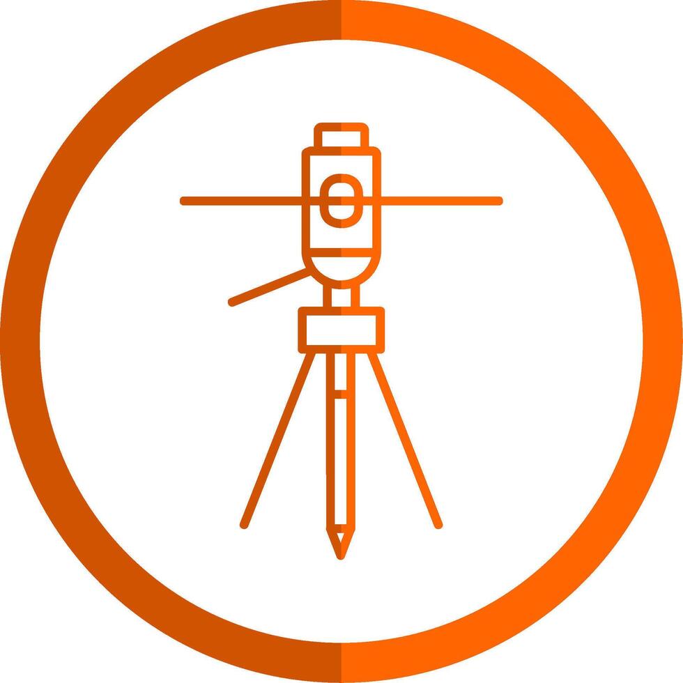 Lasers Line Orange Circle Icon vector