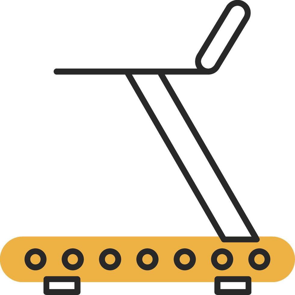 Treadmill Skined Filled Icon vector