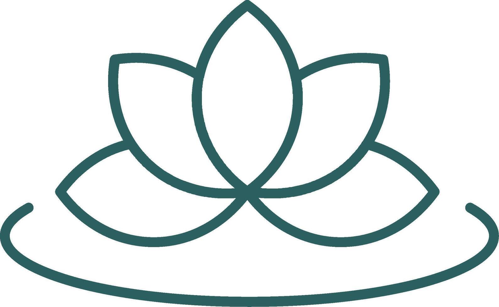 Lotus Line Gradient Round Corner Icon vector