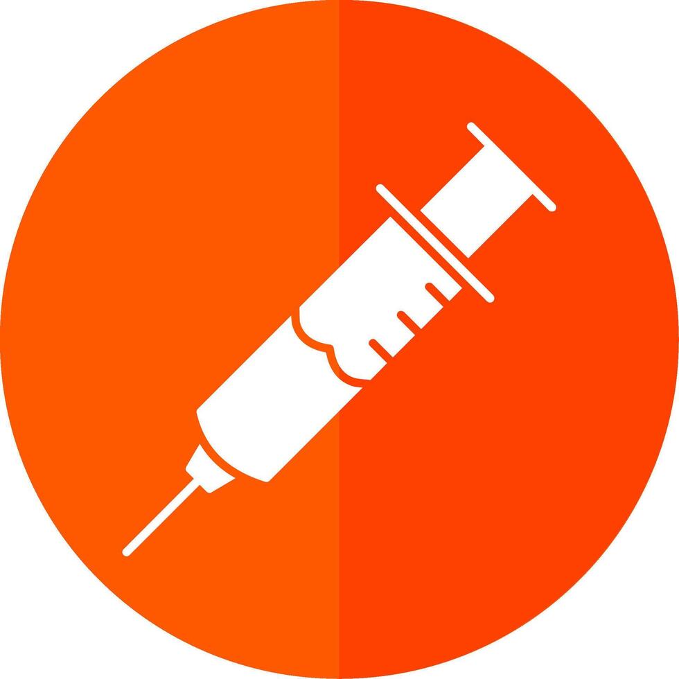 Injection Glyph Red Circle Icon vector
