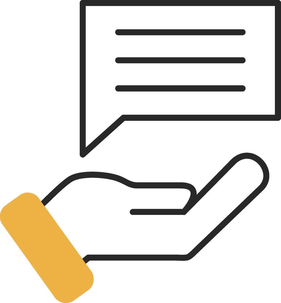 Feedback Skined Filled Icon vector