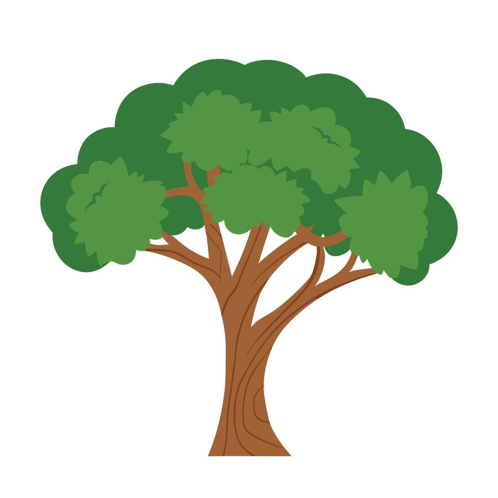 árbol aislado en blanco vector