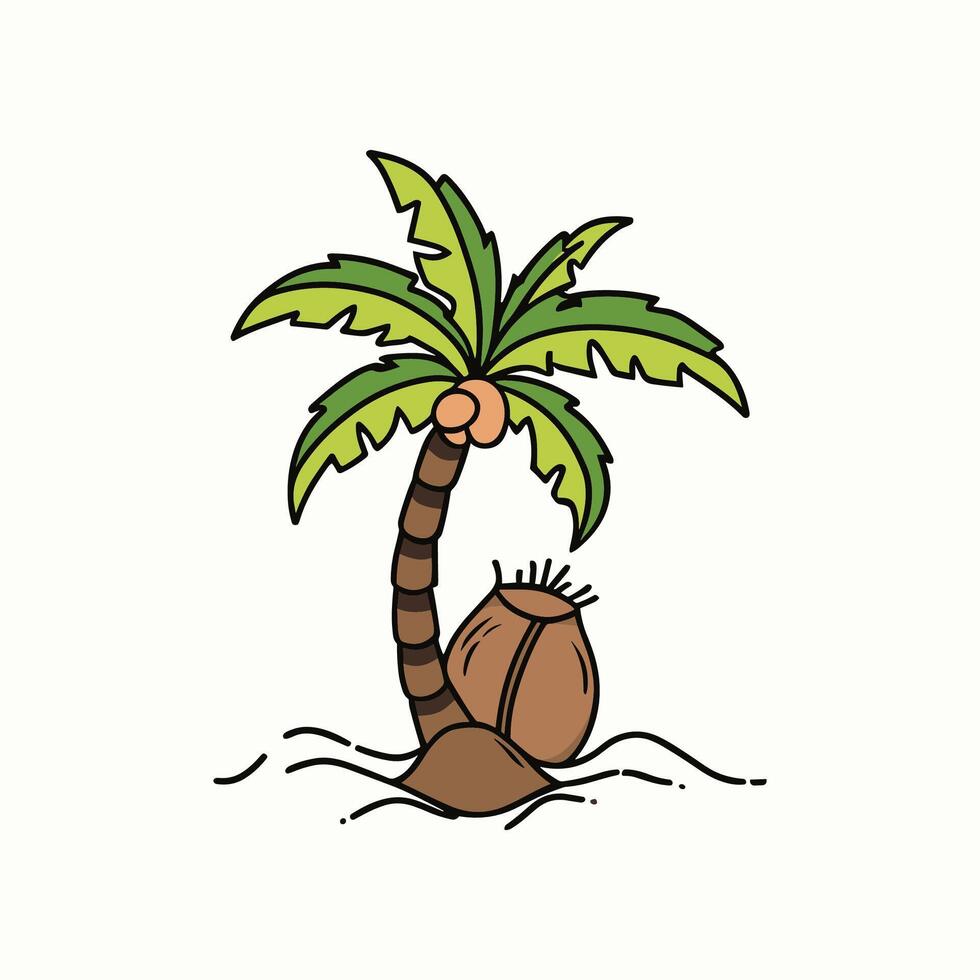 ilustración de palmera vector