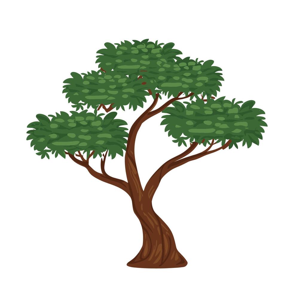 árbol aislado en blanco vector