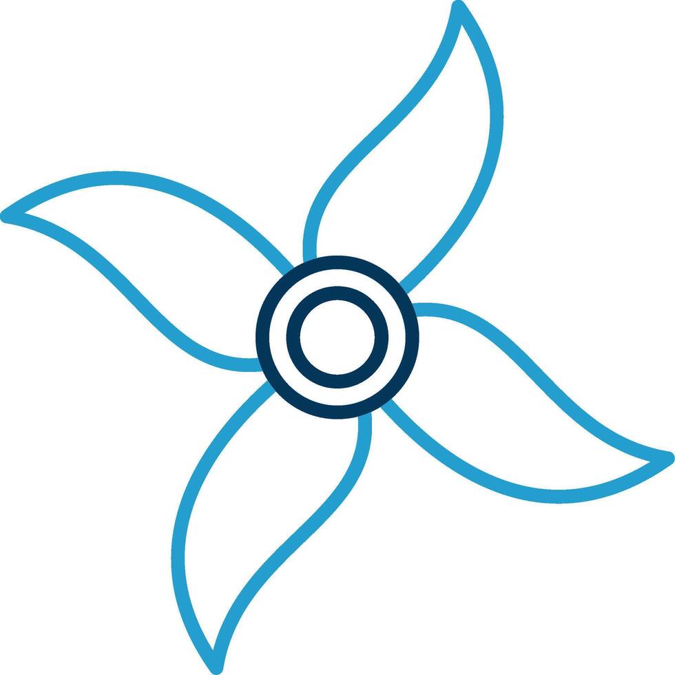 Ixora Line Blue Two Color Icon vector