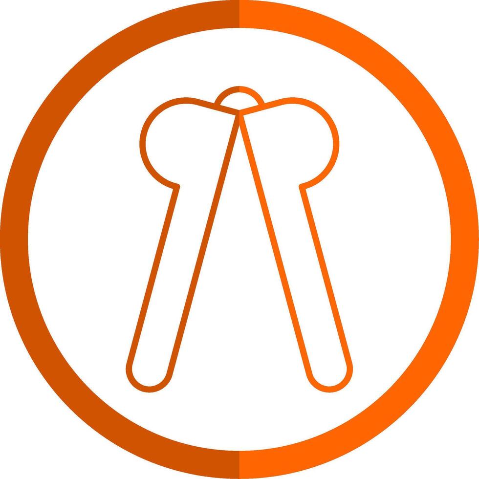 Squeezer Line Orange Circle Icon vector