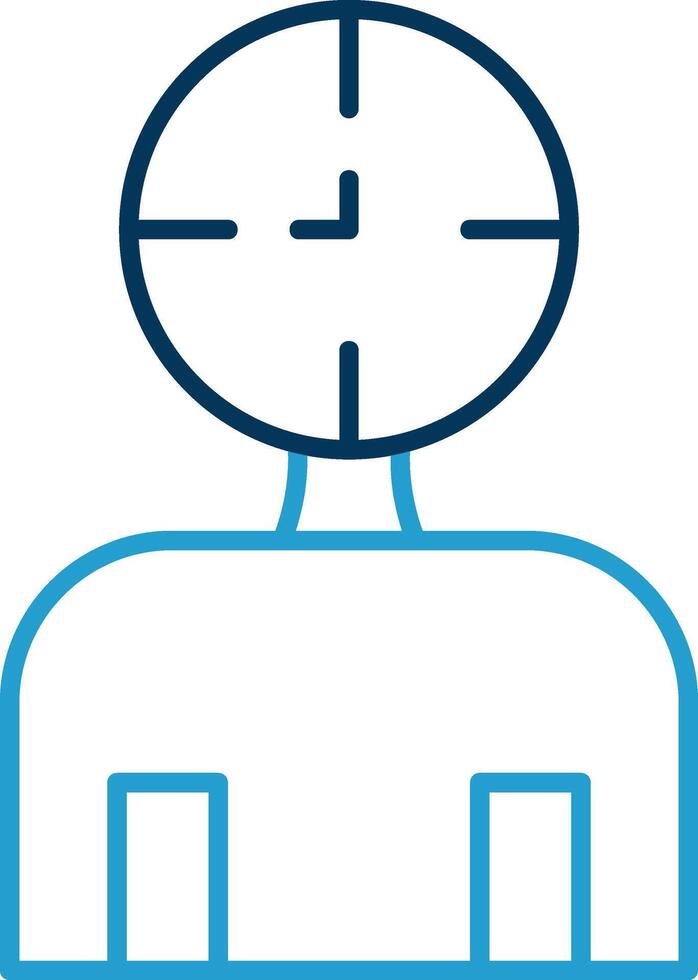 Lifespan Line Blue Two Color Icon vector
