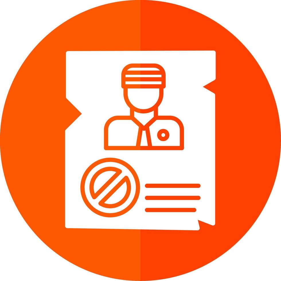 Blaklist Glyph Red Circle Icon vector