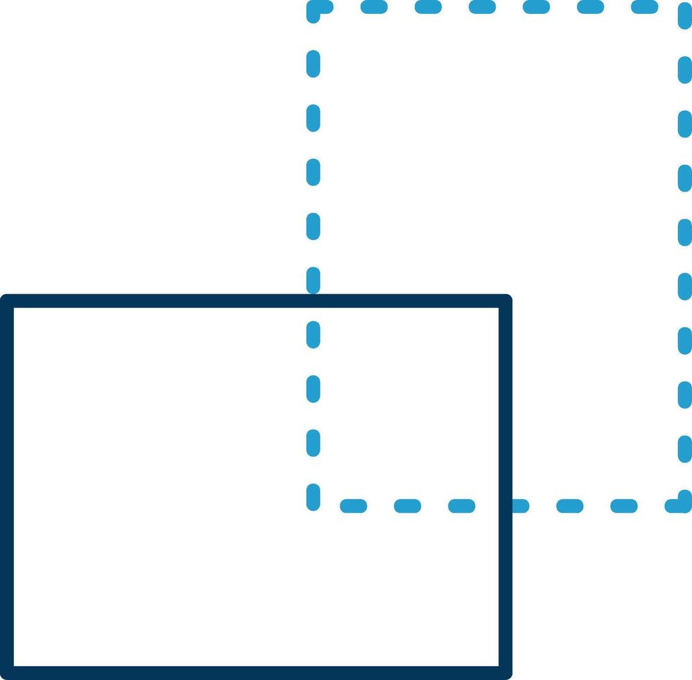 Transform Line Blue Two Color Icon vector