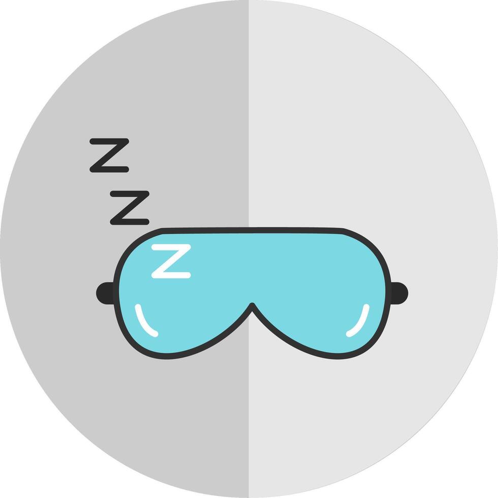 Sleeping Mask Flat Scale Icon vector