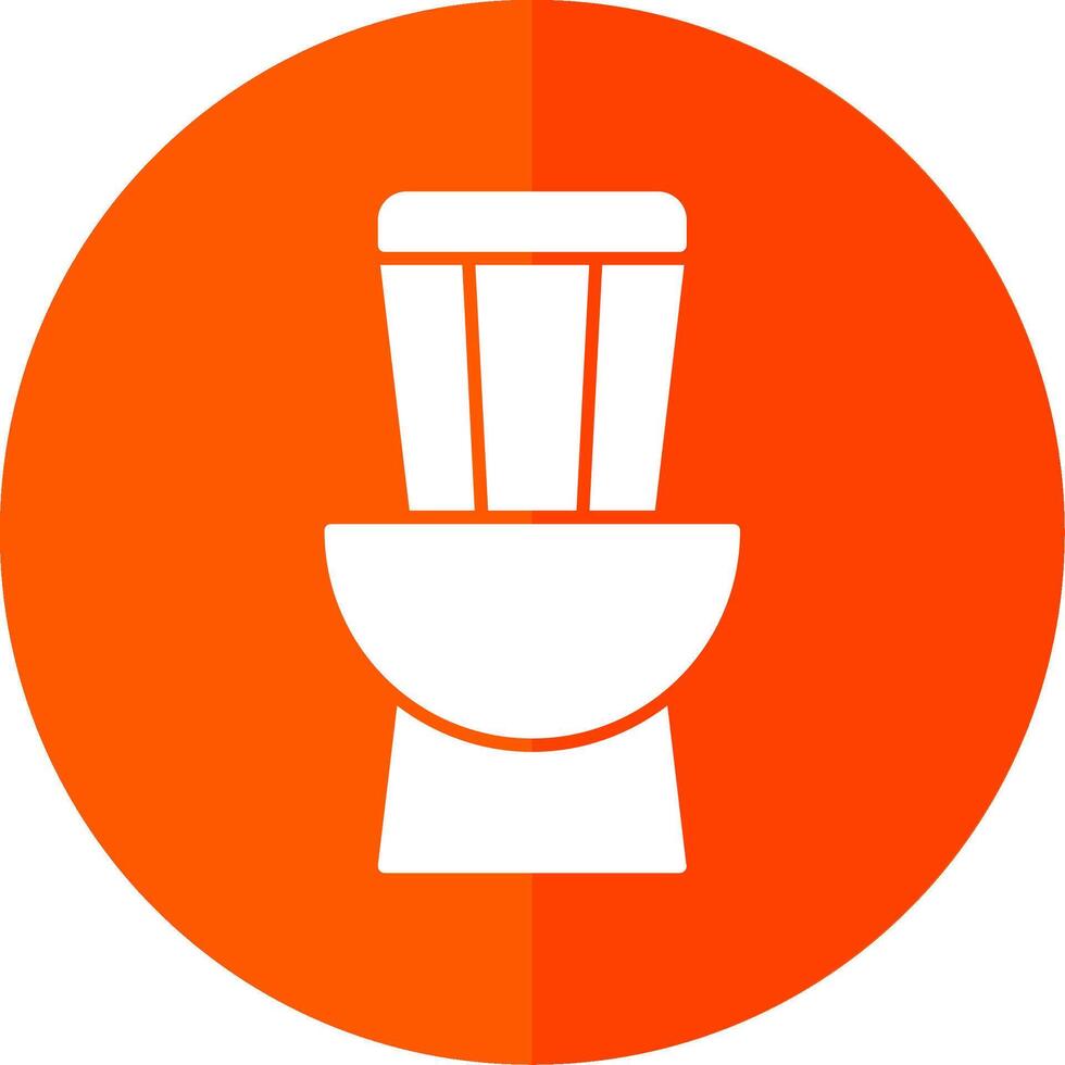 Toilet Glyph Red Circle Icon vector