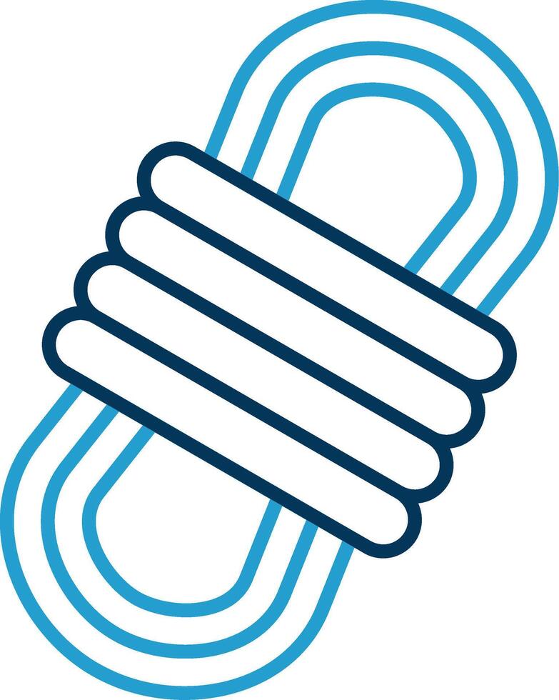 Rope Line Blue Two Color Icon vector