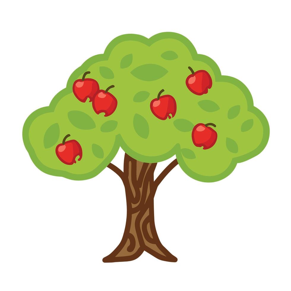 illustration of an apple tree vector