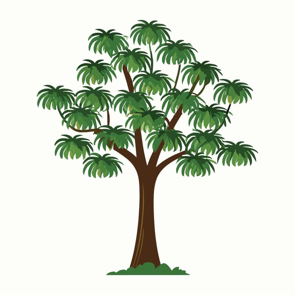 árbol aislado en blanco vector