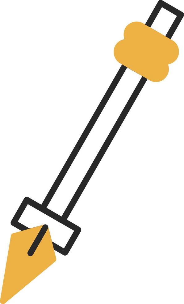 Spear Skined Filled Icon vector