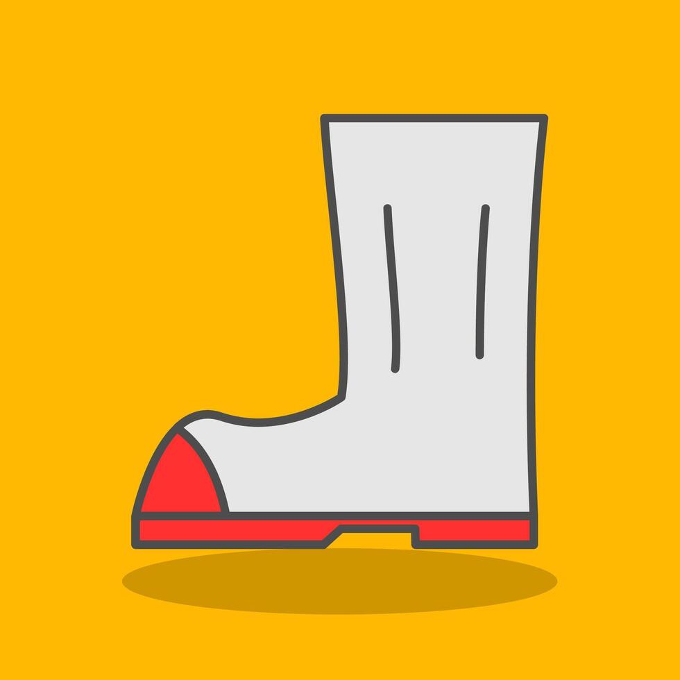 Boot Filled Shadow Icon vector