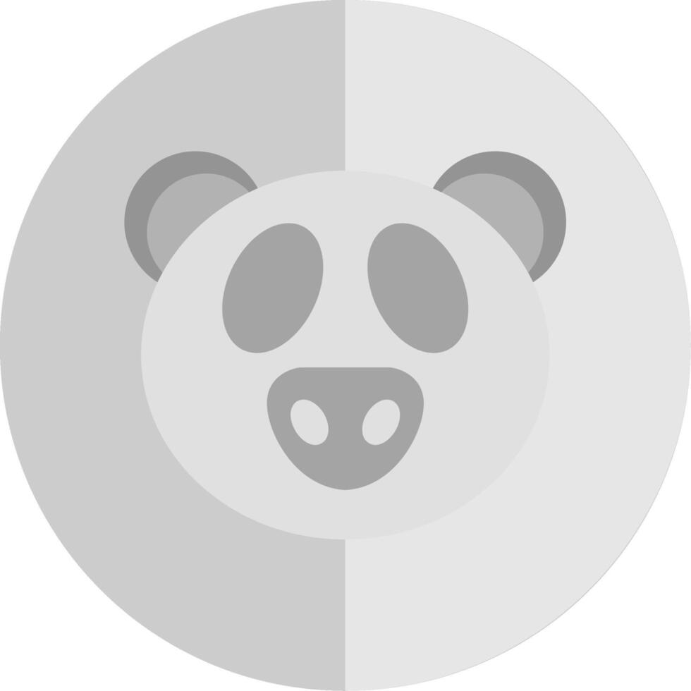Panda Flat Scale Icon vector