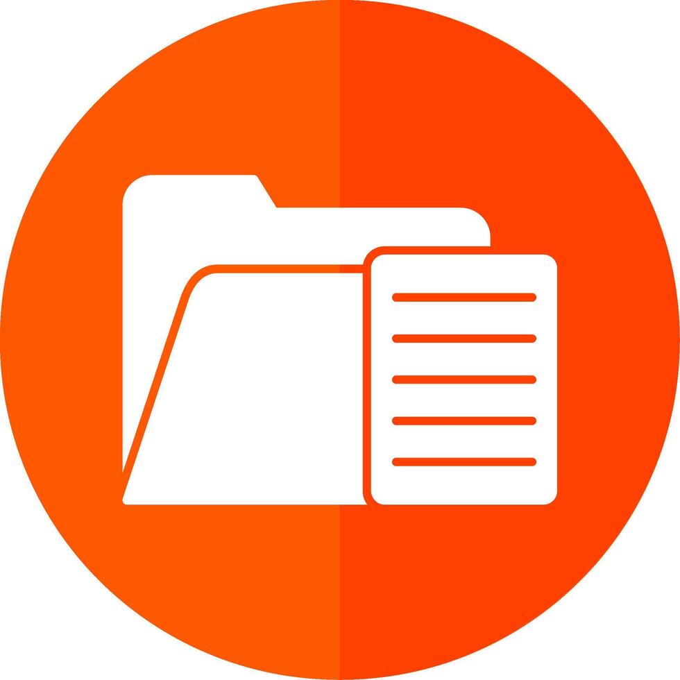 Document Glyph Red Circle Icon vector