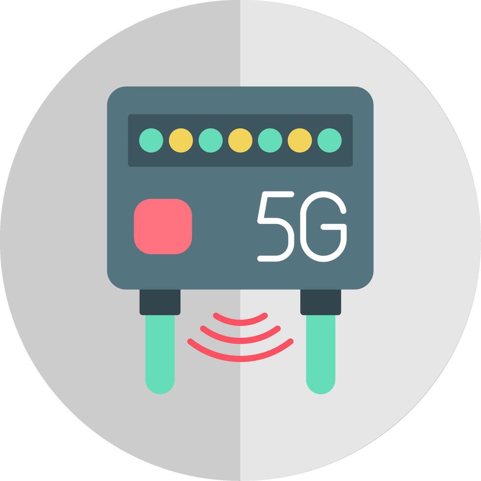 Router Flat Scale Icon vector