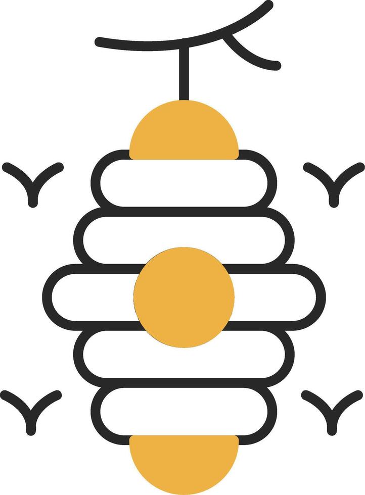 Beehive Skined Filled Icon vector