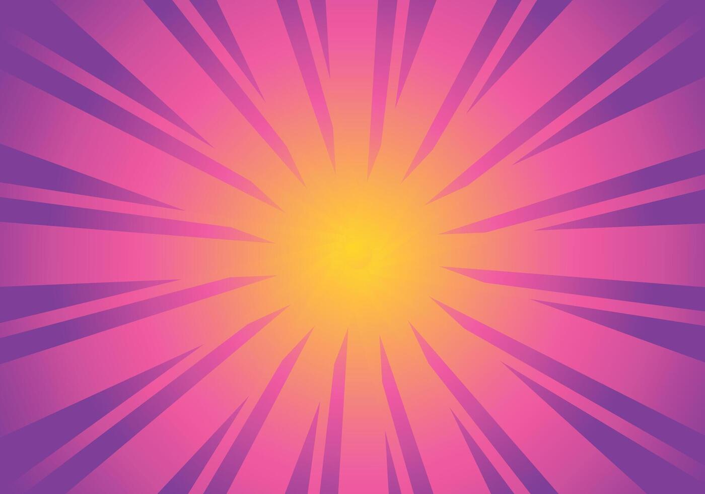 Sun ray sun burst gradient from purple to yellow color exploding. vector