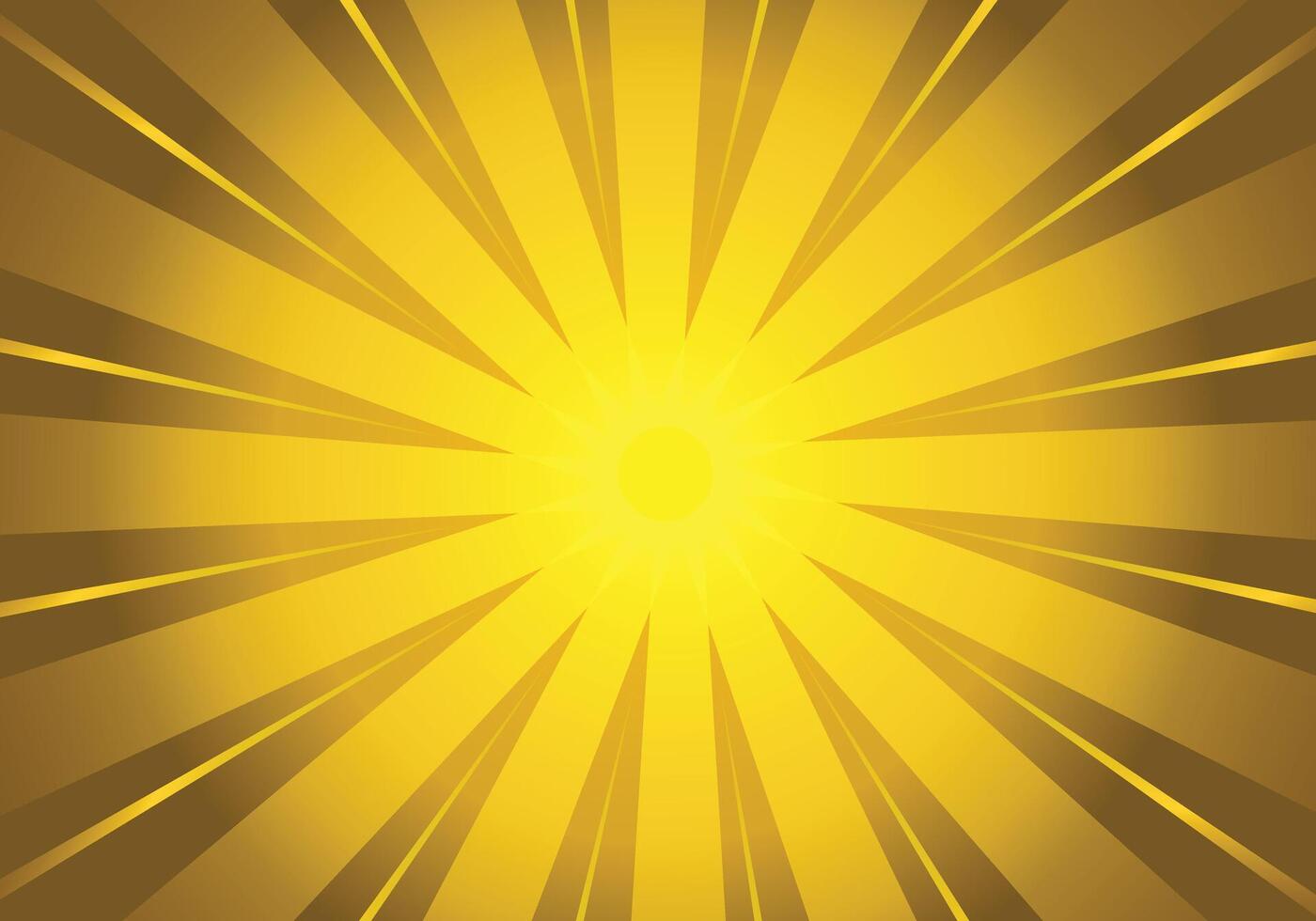 rayos de sol Dom rayo en amarillo degradado color. brillante brillante color. vector