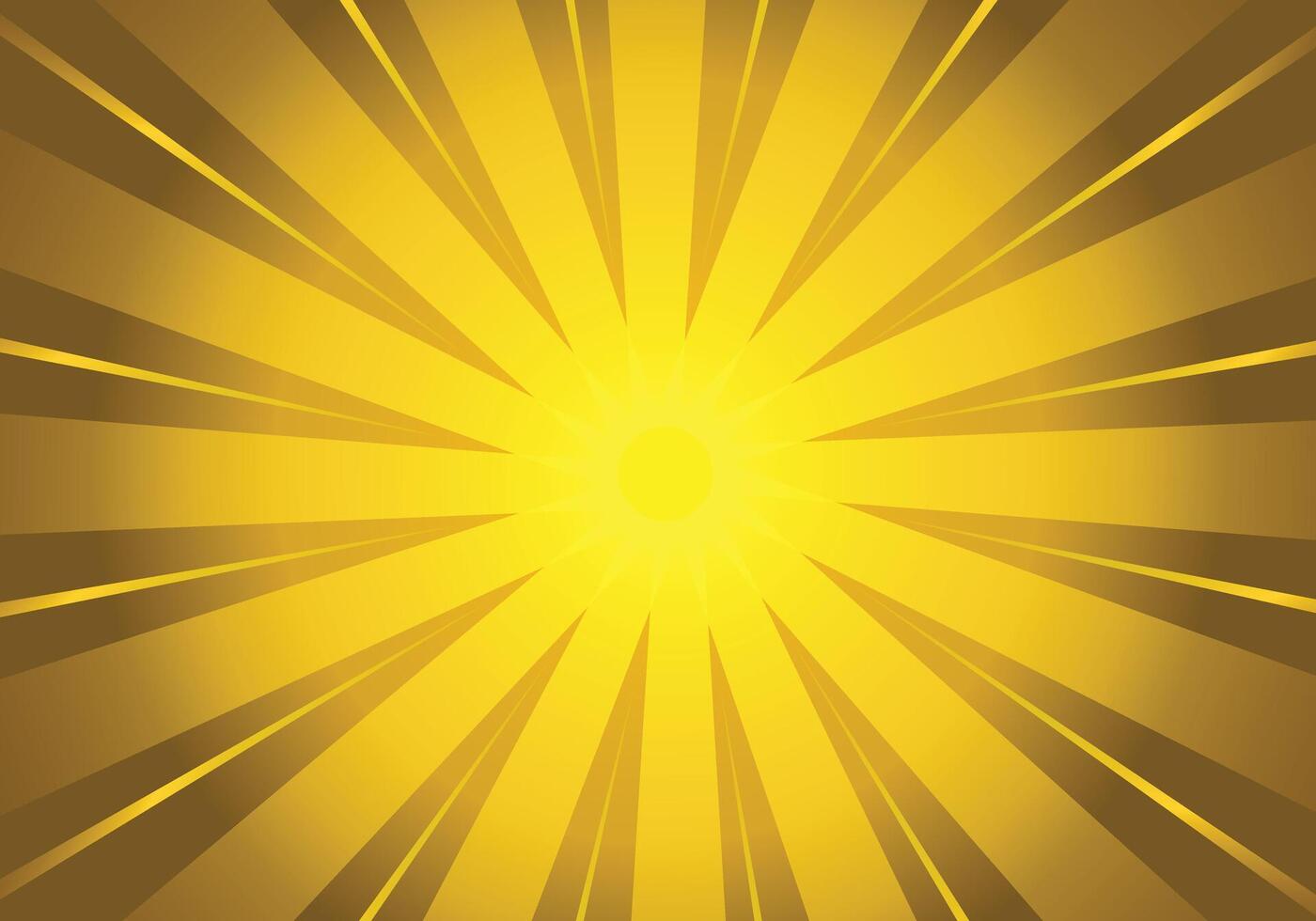 Sunburst sun ray in yellow gradient color. Glowing shiny color. vector