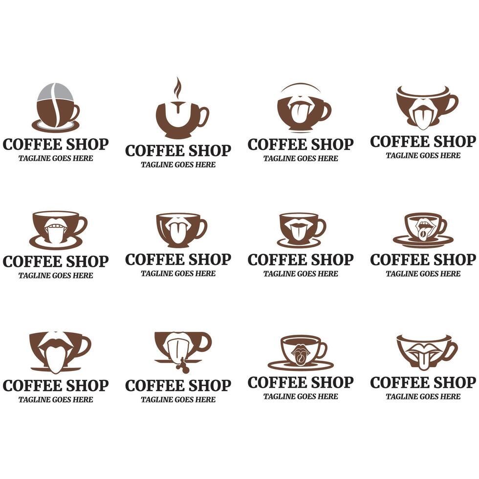 logo illustration of a coffee vector