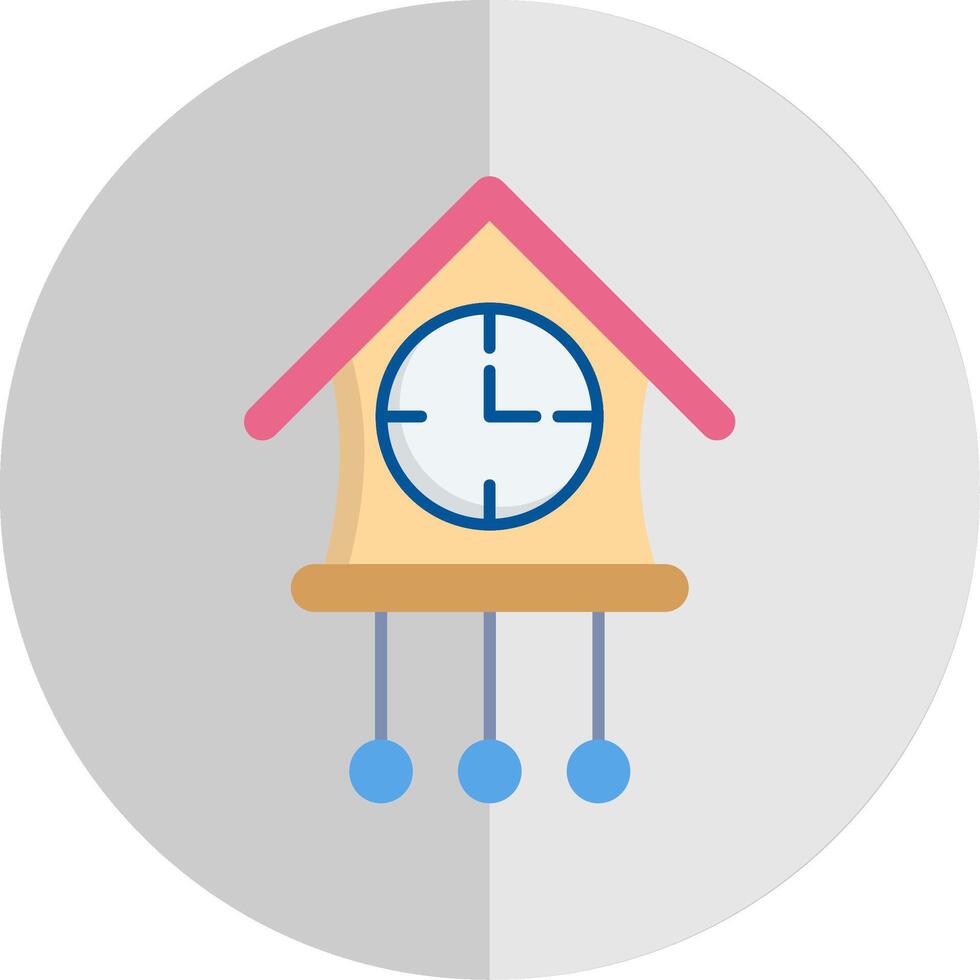 Cuckoo Clock Flat Scale Icon vector