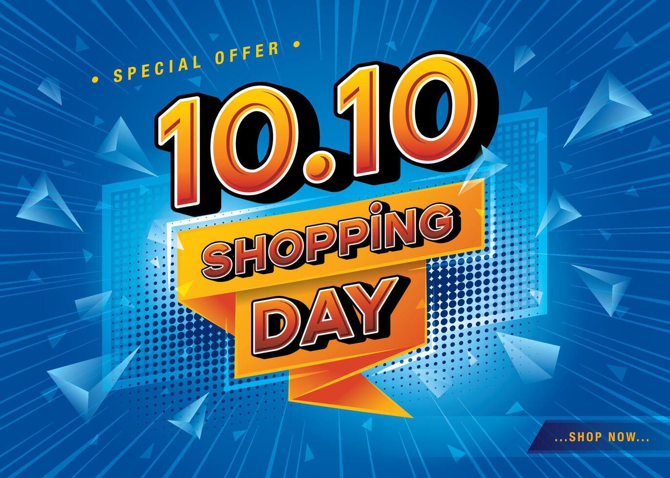 10.10 Shopping Day Sale Banner Template design special offer discount, Shopping banner template vector