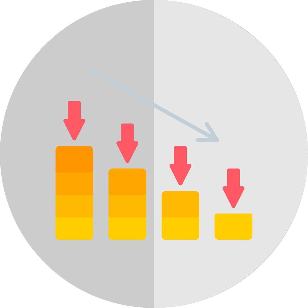 choque plano escala icono vector