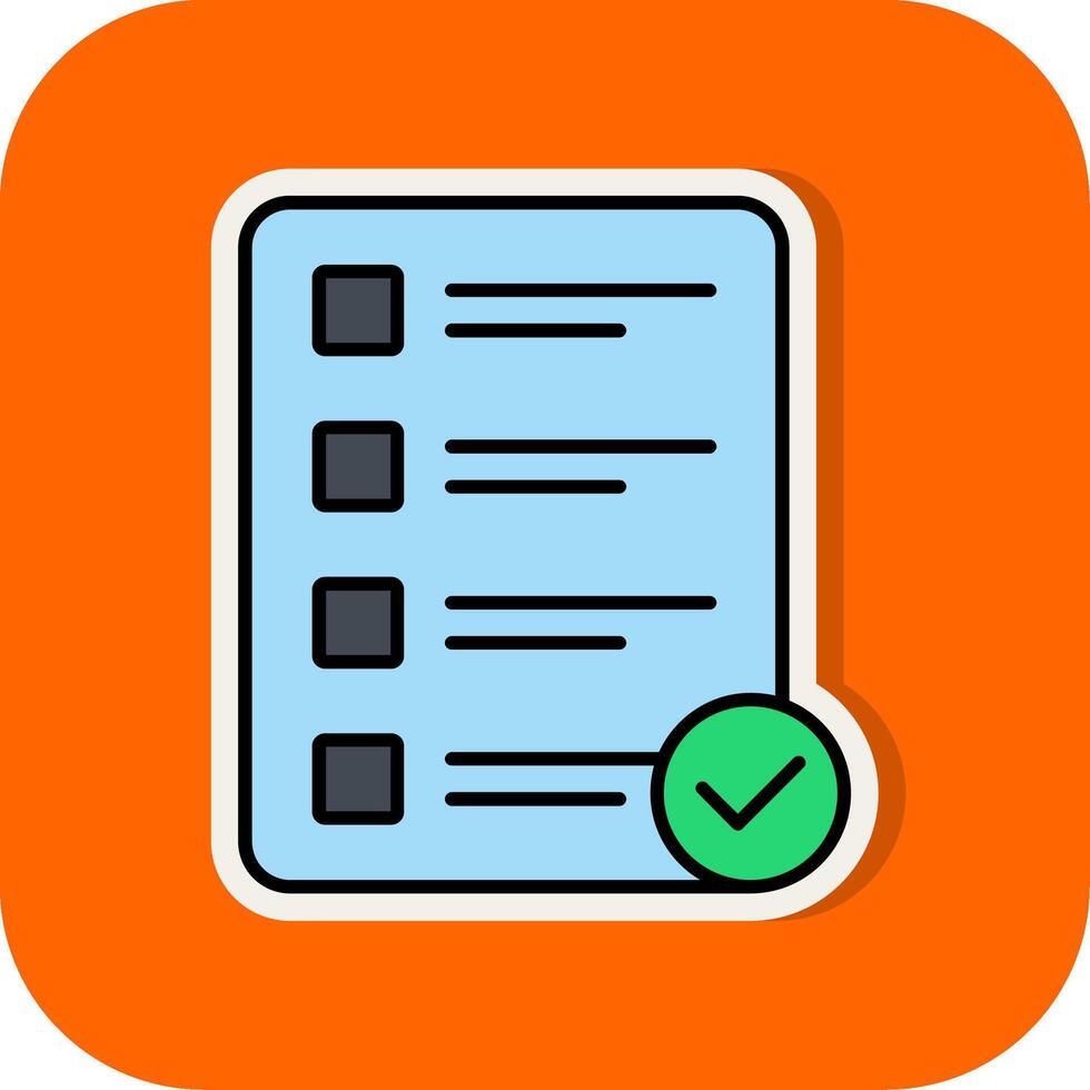 Priority Filled Orange background Icon vector