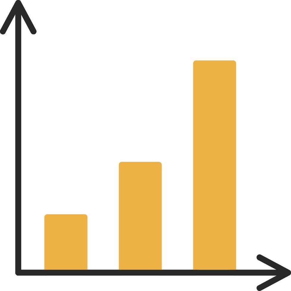 Growth Skined Filled Icon vector