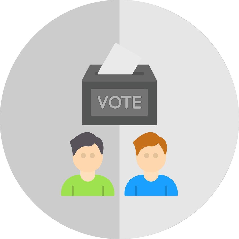 votantes plano escala icono vector