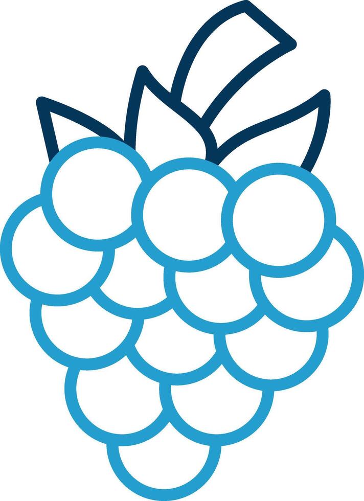 Blackberry Line Blue Two Color Icon vector