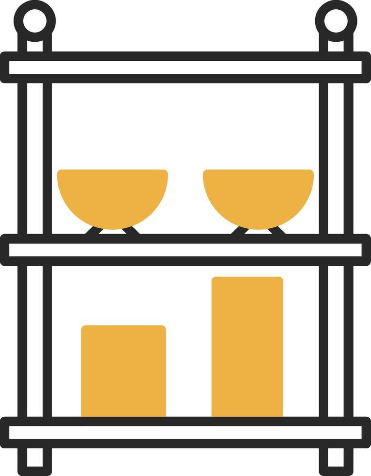 Shelves Skined Filled Icon vector