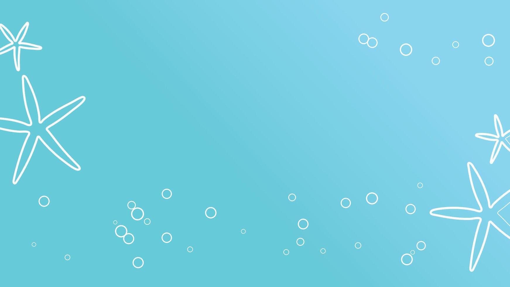 Summer background with sea star vector